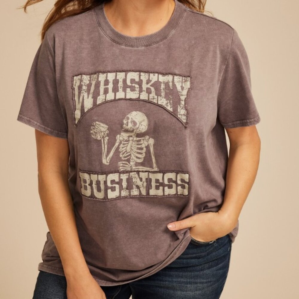 Maurices Whiskey Business Oversized Fit Tee - 0X - Picture 2 of 9